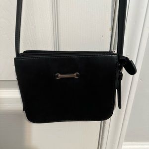 Vintage black Esprit crossbody bag.
